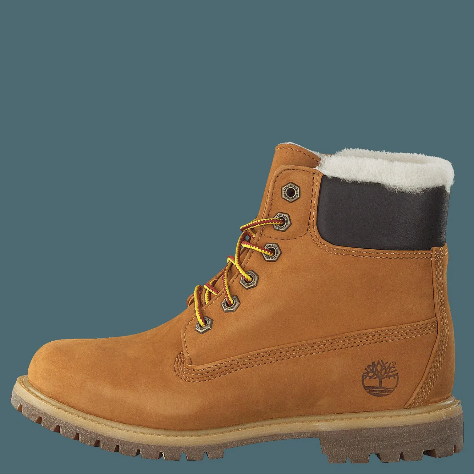 6 Inch Premium Shearling Lined Wheat Nubuck