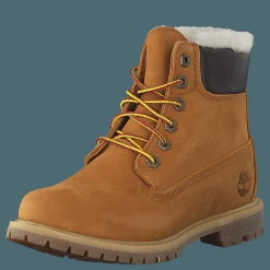6 Inch Premium Shearling Lined Wheat Nubuck