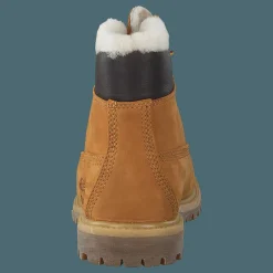 6 Inch Premium Shearling Lined Wheat Nubuck