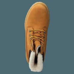 6 Inch Premium Shearling Lined Wheat Nubuck