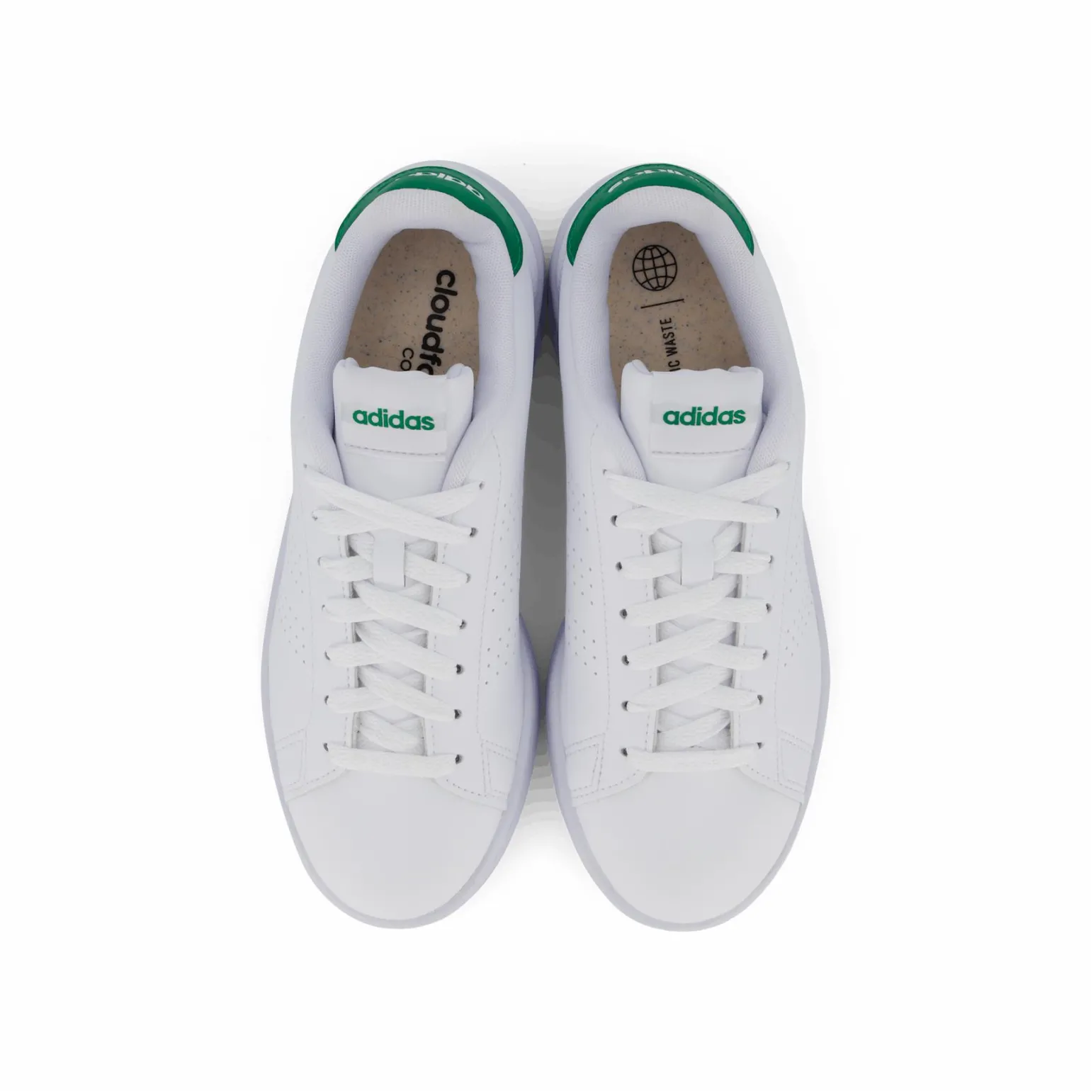 Advantage Shoes Cloud White / Cloud White / Green