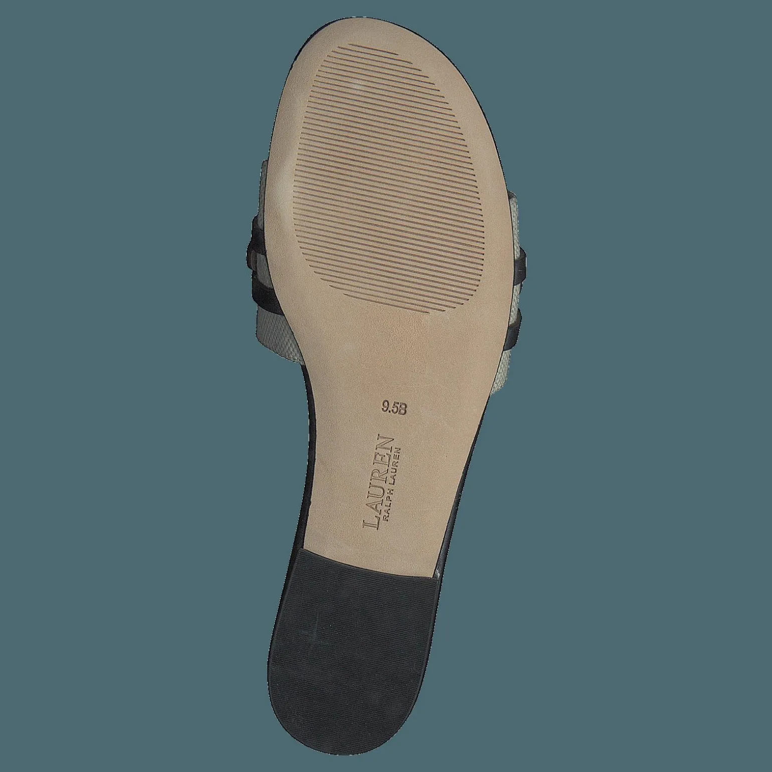 Alegra Canvas-Leather Slide Sandal Natural / Black