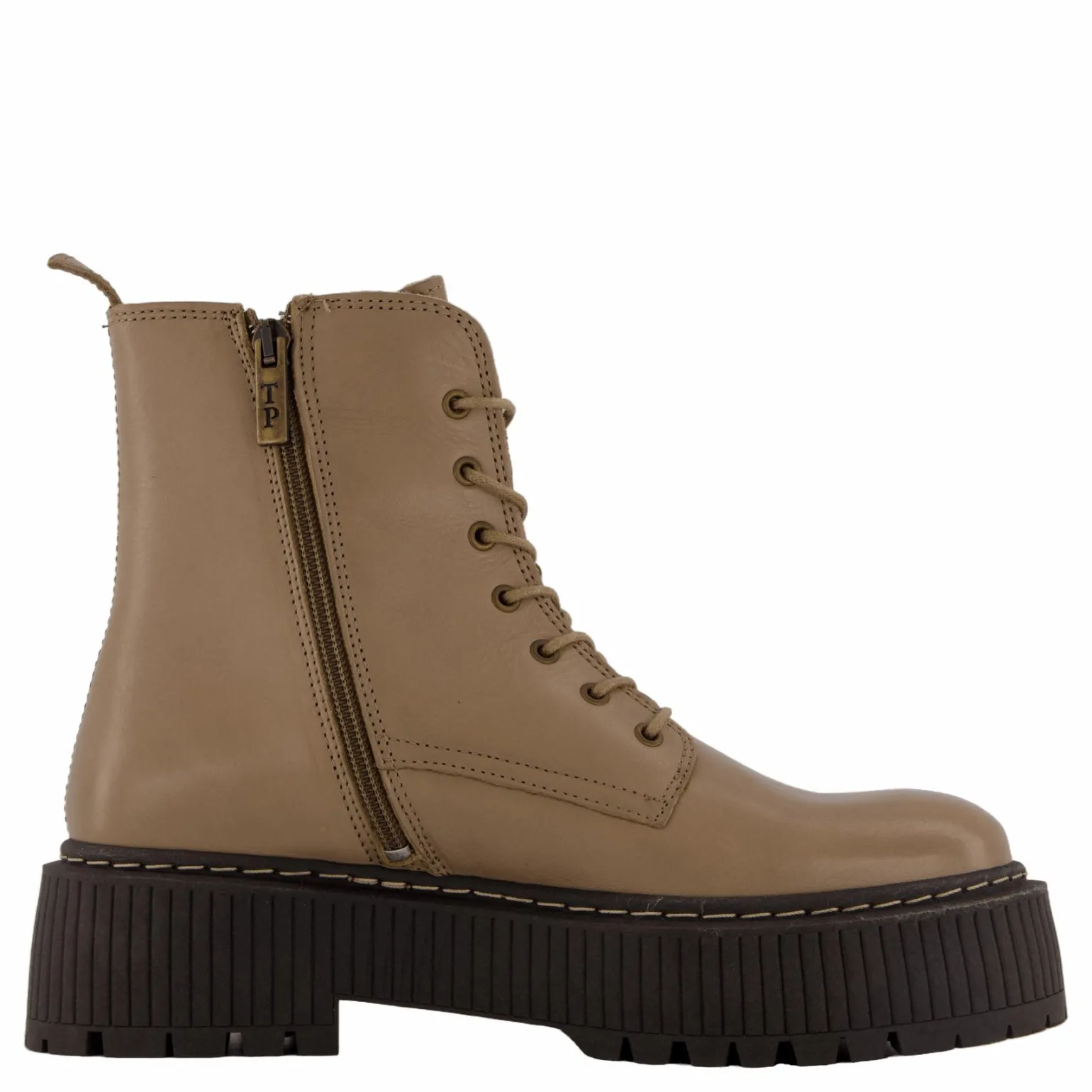 Alina Laced Boots Taupe