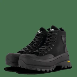 Armin Waxed Twill Trainer Boot Black