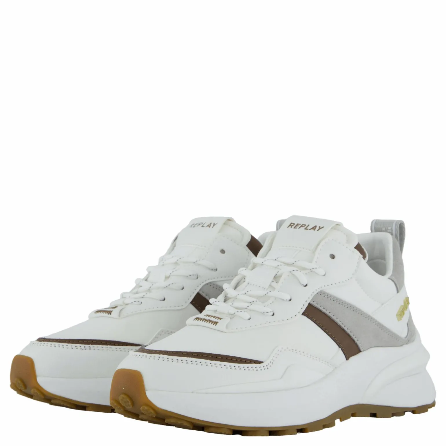 Athena Run White Brown