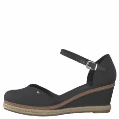 Basic Closed Toe Mid Wedge Black Bds