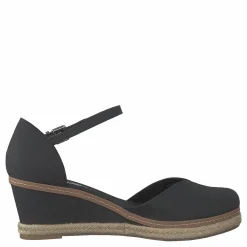 Basic Closed Toe Mid Wedge Black Bds