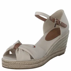 Basic Open Toe Mid Wedge Classic Beige