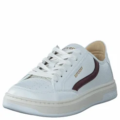 Basket Lux Low Trainer Optic/oxblood