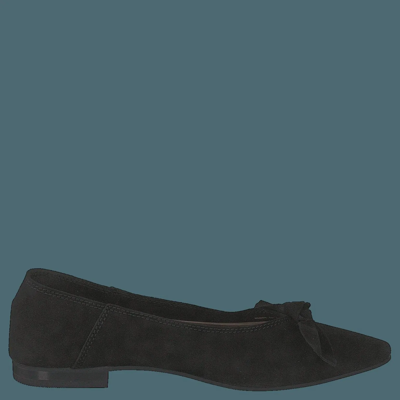 Berna Suede Bow Shoe 101 - Black 1