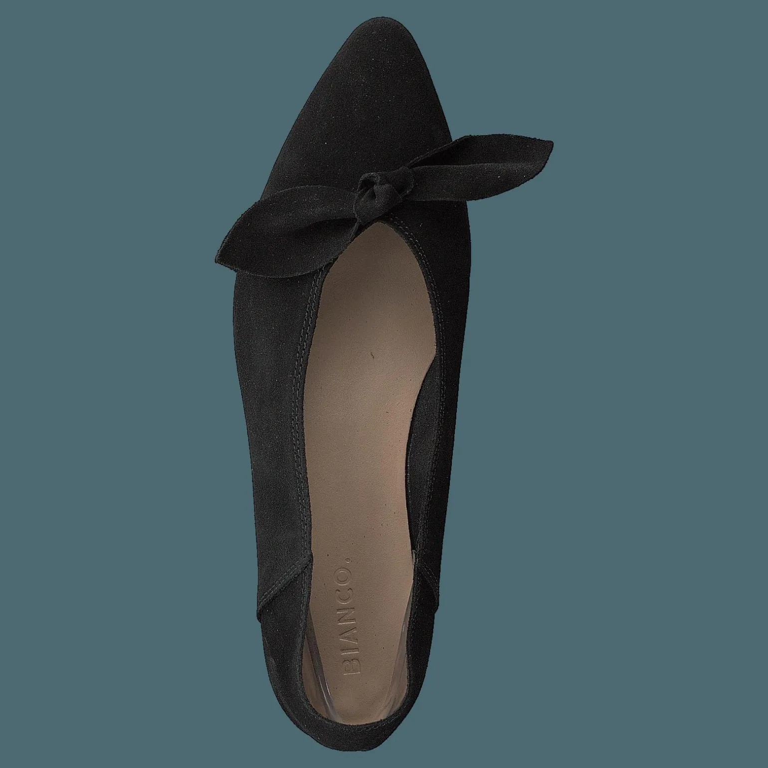 Berna Suede Bow Shoe 101 - Black 1