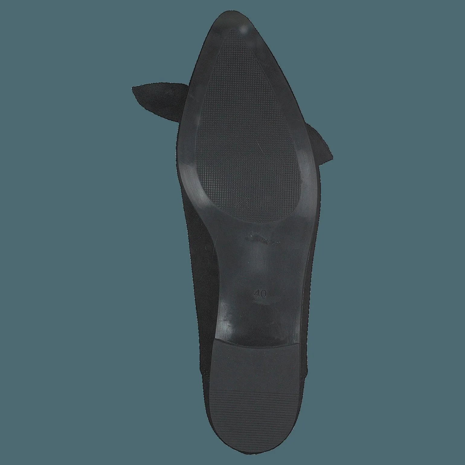 Berna Suede Bow Shoe 101 - Black 1