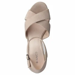 Biacate Suede Cross Sandal 271 Nougat 1
