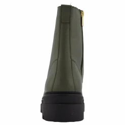 Bicolor Leather Lace-up Army Green