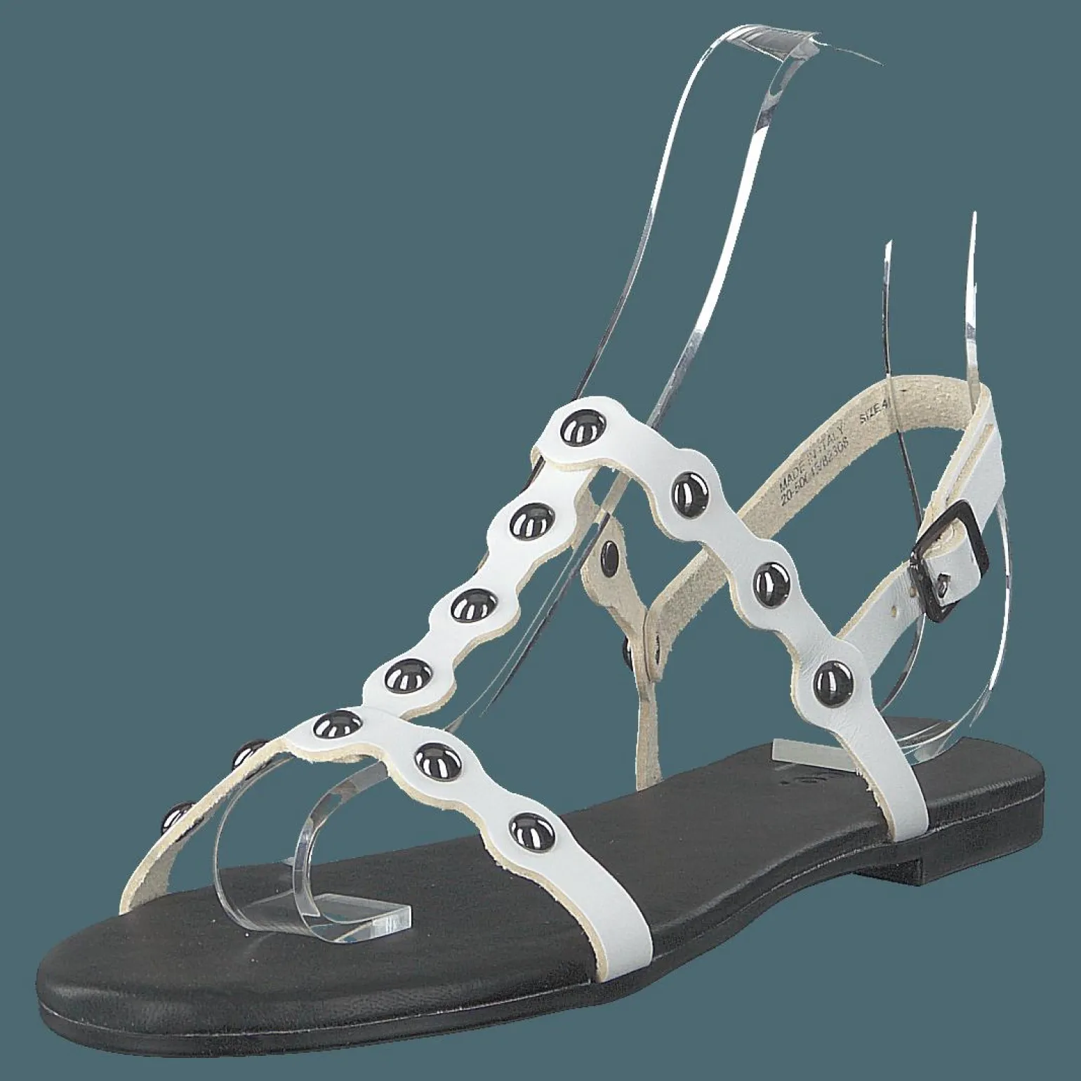 Bitt Leather Studs Sandal 800 - White