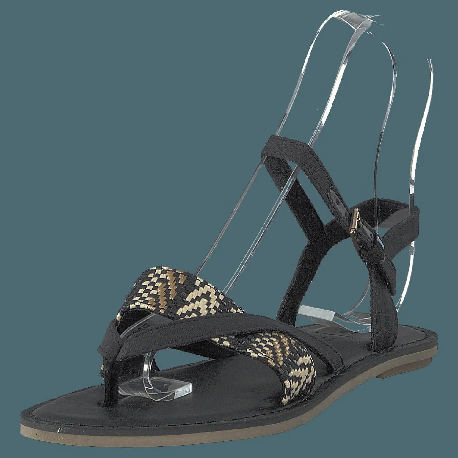 Black Canvas Geometric Woven Black