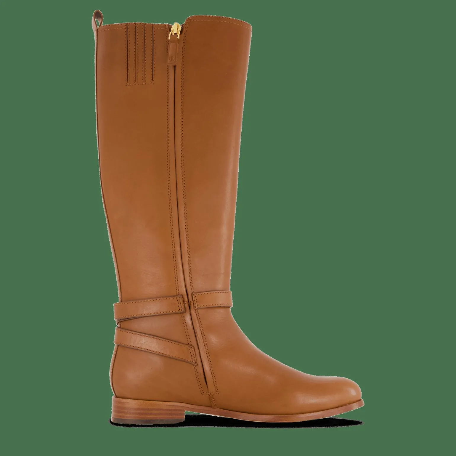 Blayke Burnished Leather Tall Boot Deep Saddle Tan