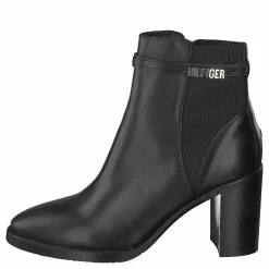 Block Branding High Heel Boot Black