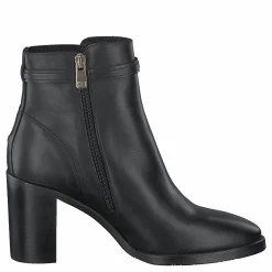 Block Branding High Heel Boot Black