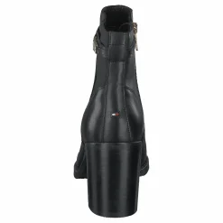 Block Branding High Heel Boot Black