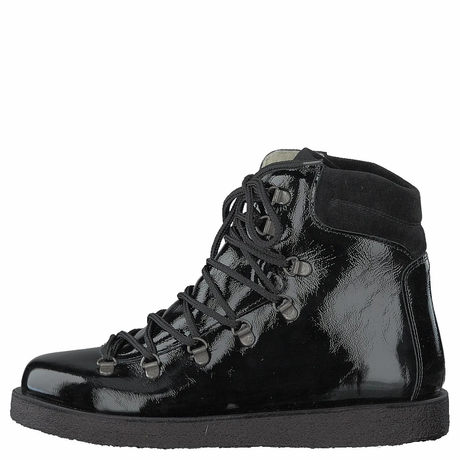 Boot With Laces And D-rings Black / Black