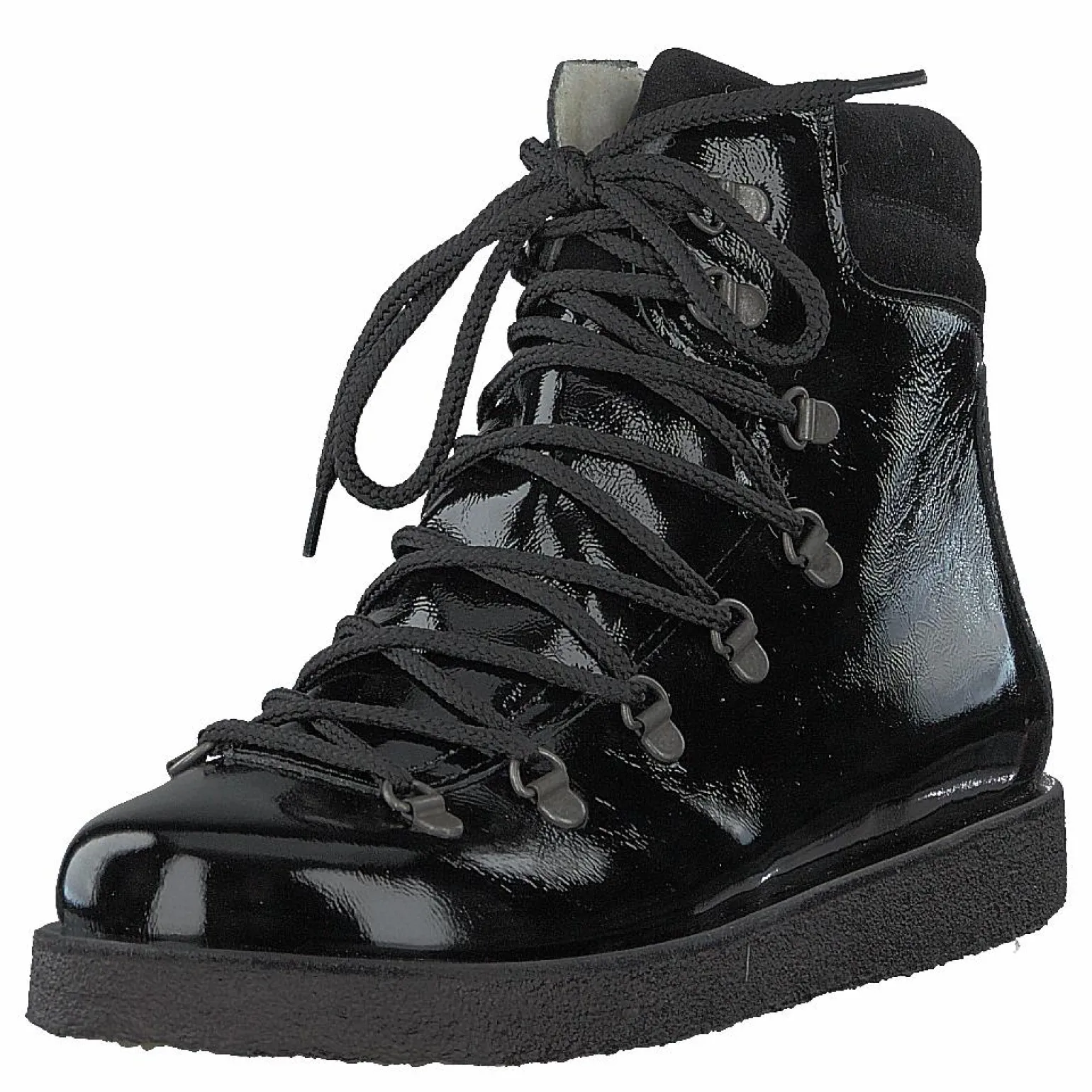 Boot With Laces And D-rings Black / Black