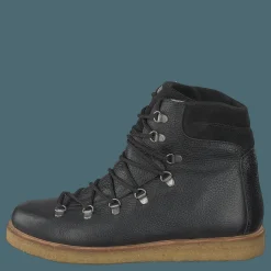 Boot With Laces And D-rings Black