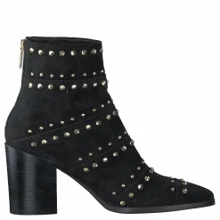 Bootlet W/Rivets Black Suede