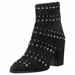 Bootlet W/Rivets Black Suede