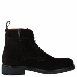 Brookly Mid Lace Boot Dark Brown