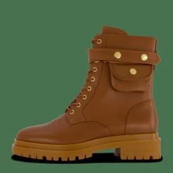 Cammie Burnished Leather Boot Deep Saddle Tan