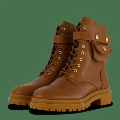 Cammie Burnished Leather Boot Deep Saddle Tan