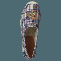 Cevio Crest Madras Espadrille Blue Multi