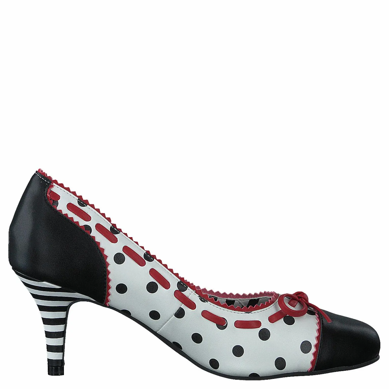 Cherry Fizzy Black/white/red - Dots