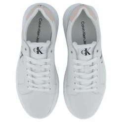 Chunky Cupsole Mono Lth Wn Bright White/whisper Pink