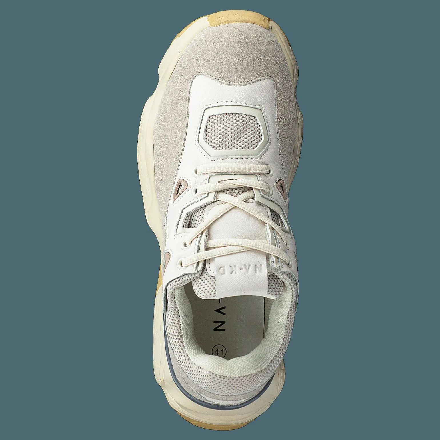 Chunky Graphic Sole Trainers Nude