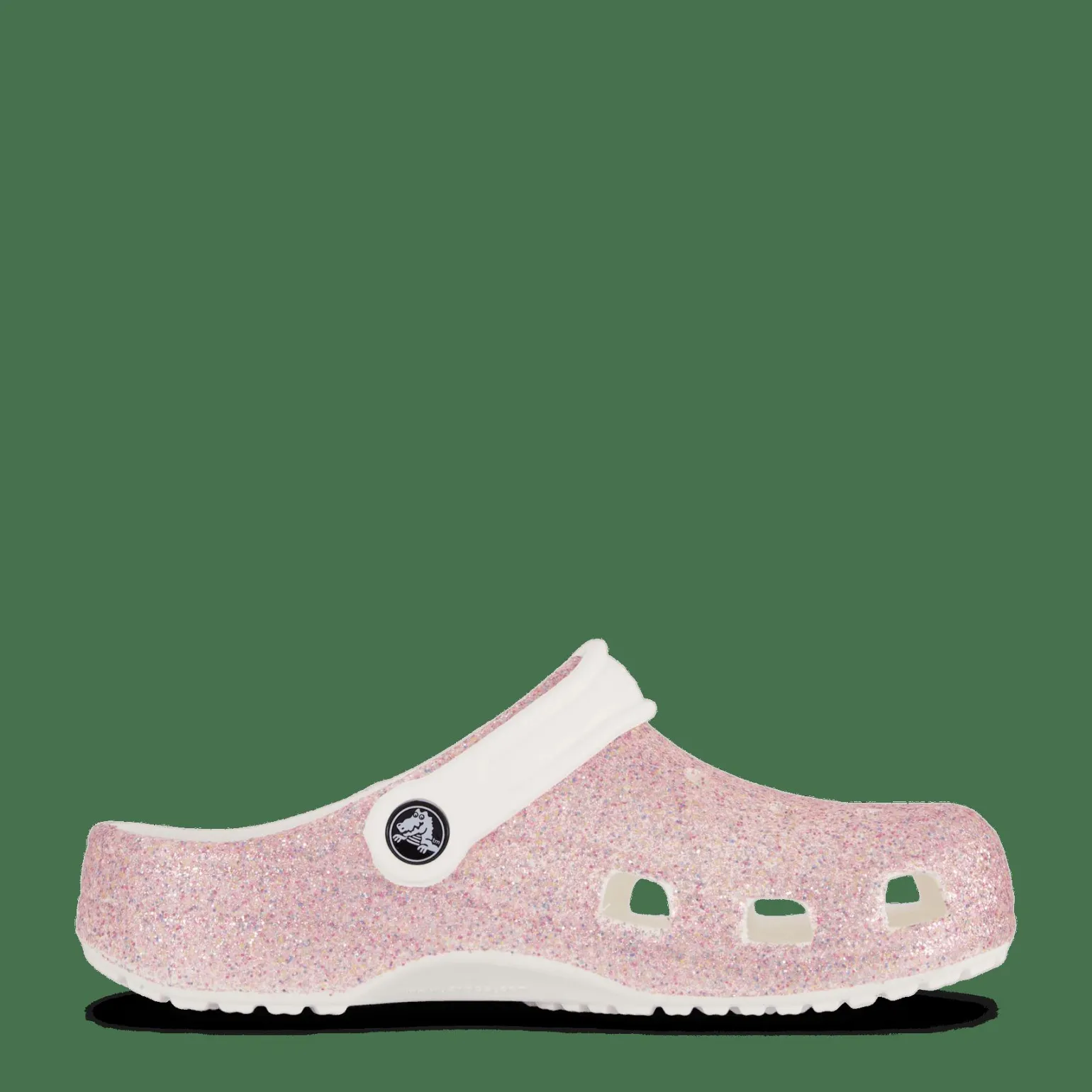 Classic Glitter Clog K White/Rainbow