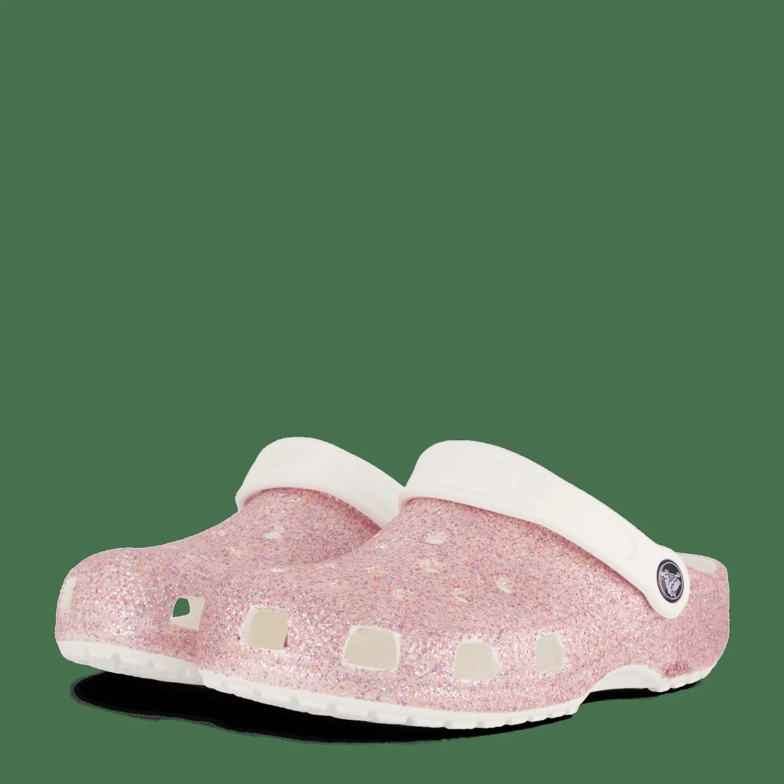 Classic Glitter Clog K White/Rainbow