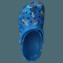 Classic Shark Clog Kids Prep Blue
