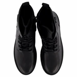 Combat Boot Mid Zip Lth In Cal Triple Black