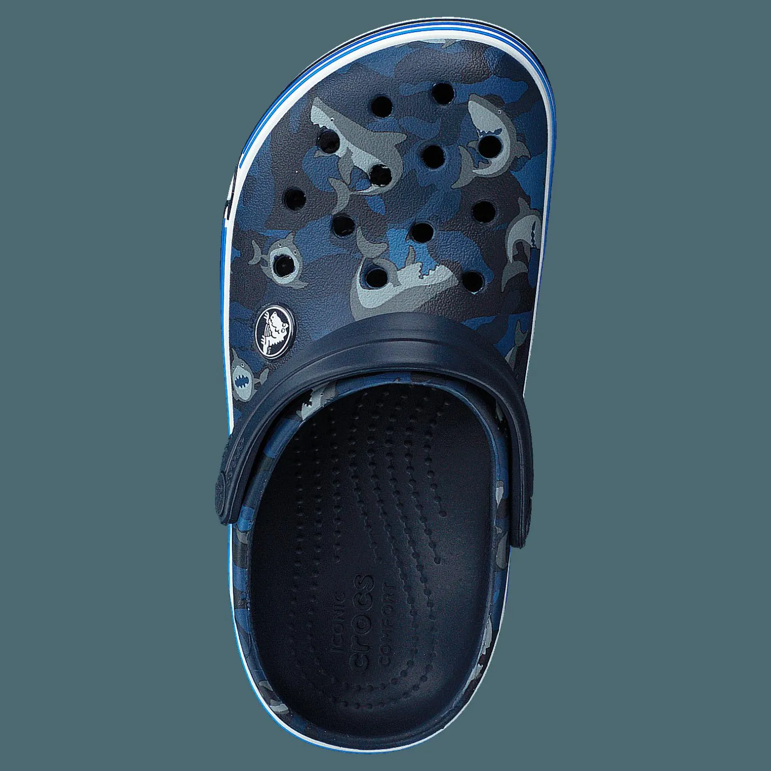 Crocband Shark Clog Kids Navy