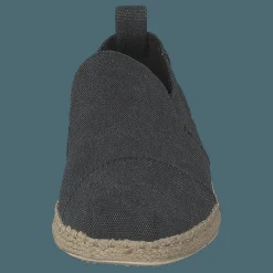 Deconstructed Alpargata Rope Black Washed Canvas/rope