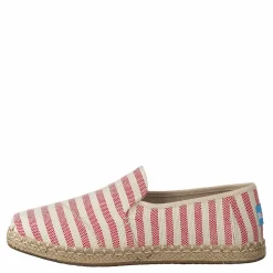 Deconstructed Alpargata Rope Red Woven Stripe