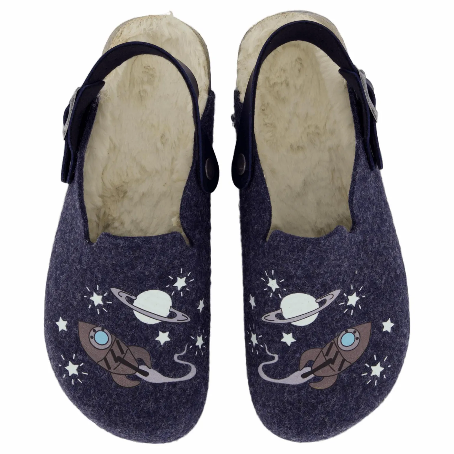 Fussbettpantoffel Blau