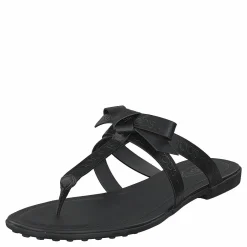 Gomma Bow Sandal Nero