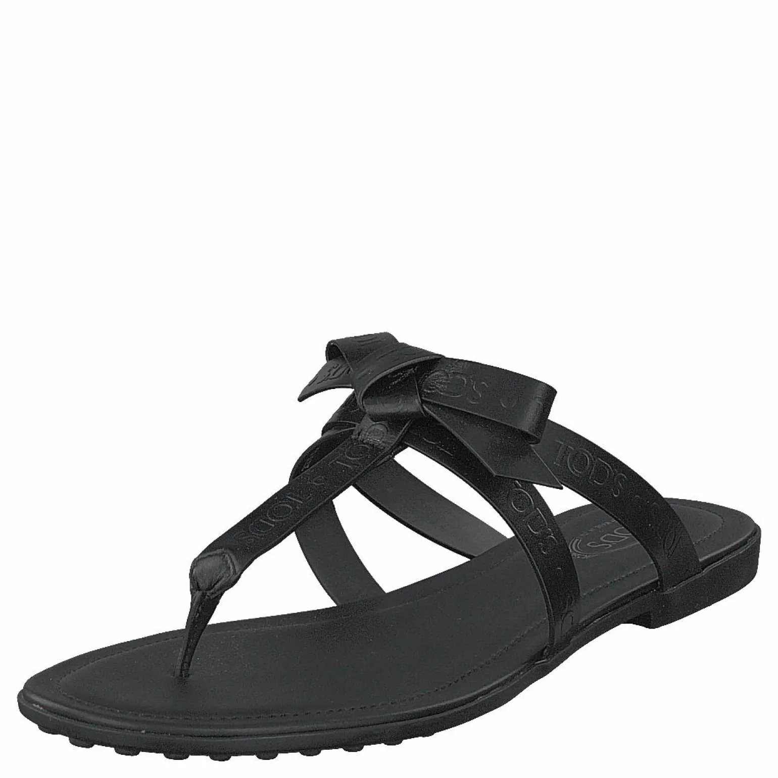 Gomma Bow Sandal Nero