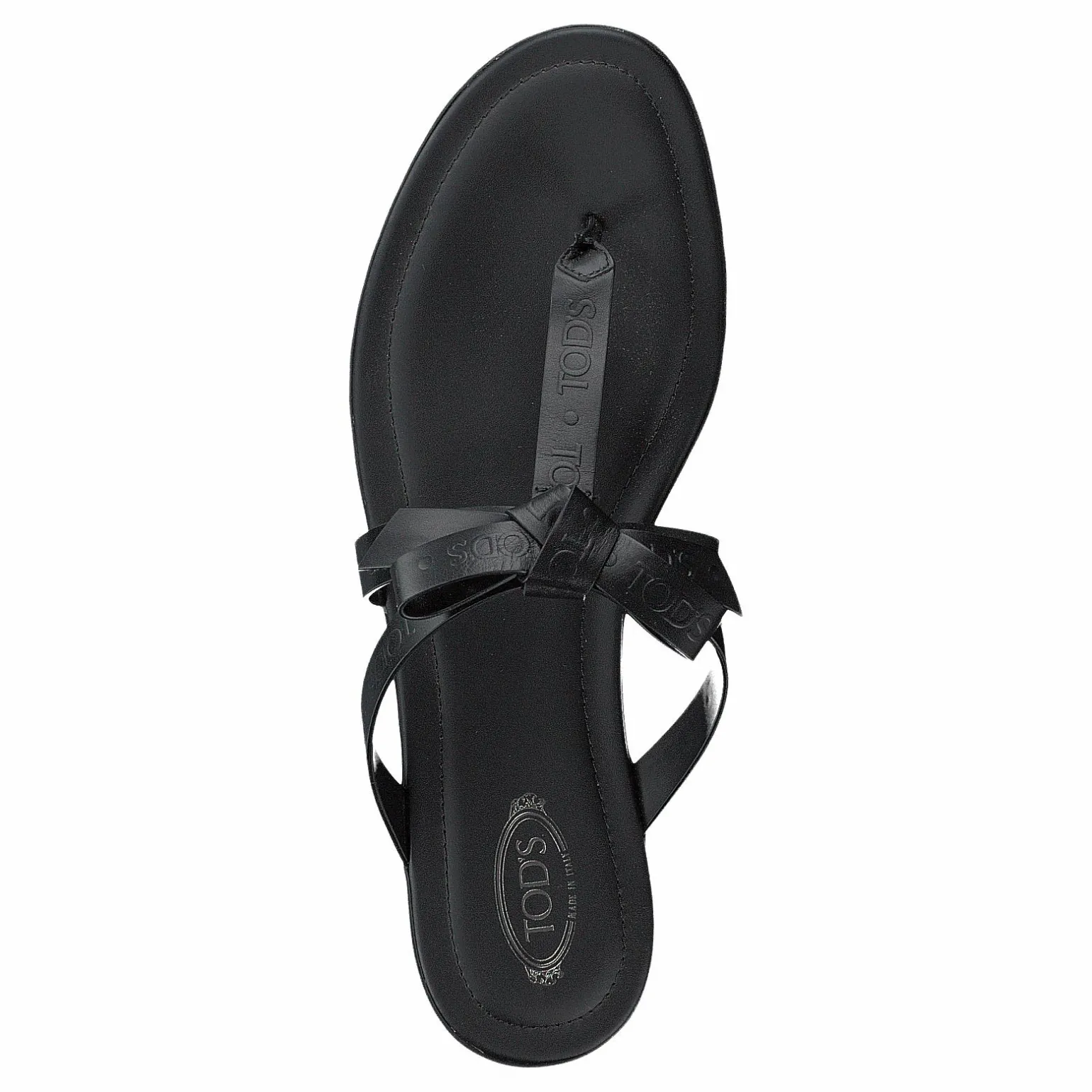 Gomma Bow Sandal Nero