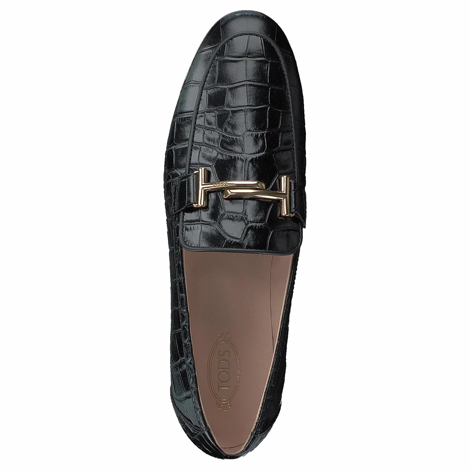 Gommini Double T Black Printed Reptile