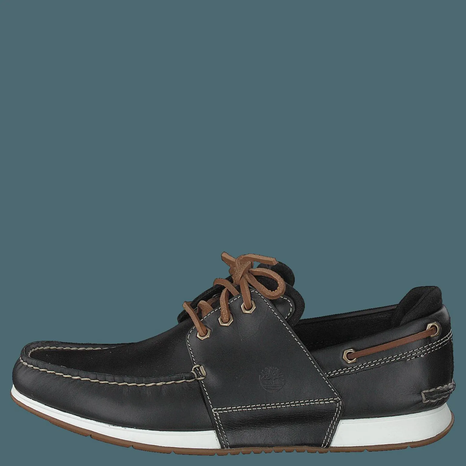 Heger's Bay 3 Eye Boat Black Full Grain