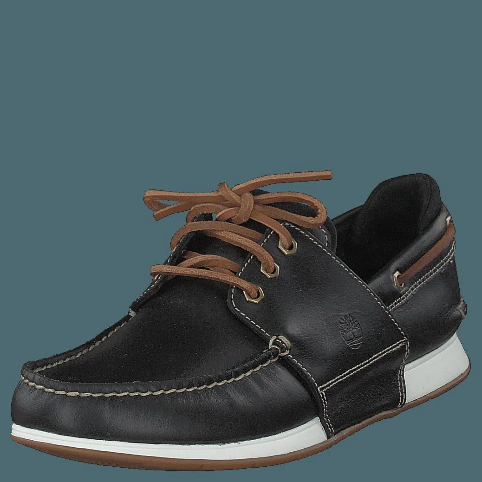 Heger's Bay 3 Eye Boat Black Full Grain